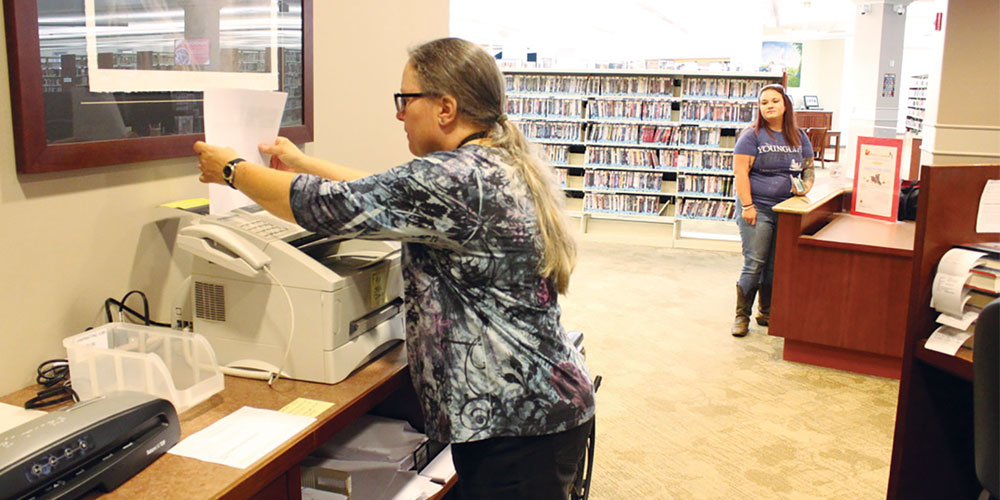 Faxing for patrons