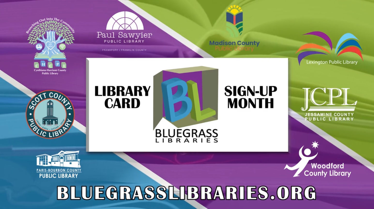 Bluegrass Libraries Library Card Sign Up Month Promo Image