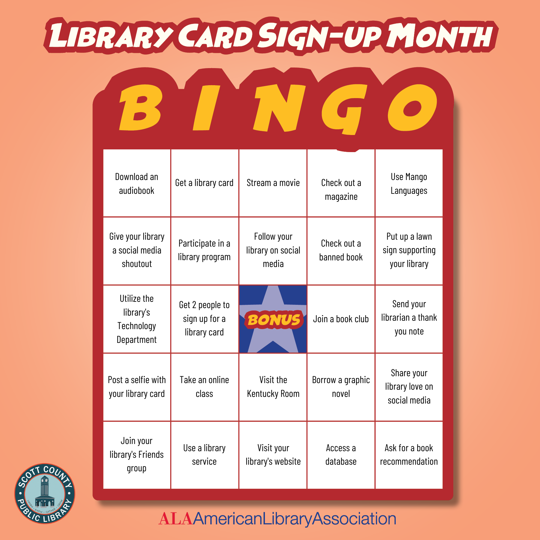 Library Card Sign Up Month at SCPL Scott County Public Library