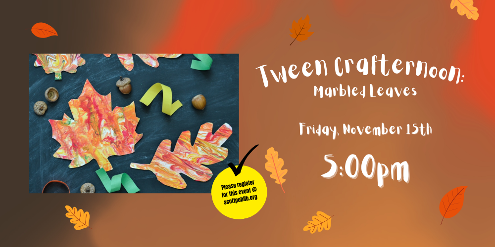 Tween Crafternoon: Marbled Leaves (Ages 8-12y)