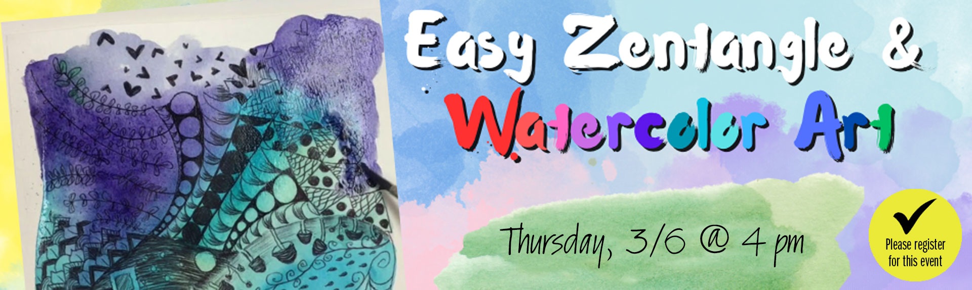 Zentangle watercolor art