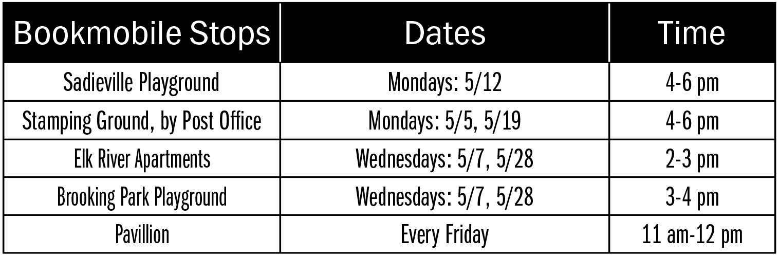 May bookmobile schedule