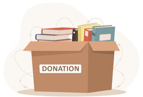 Donate books to the library