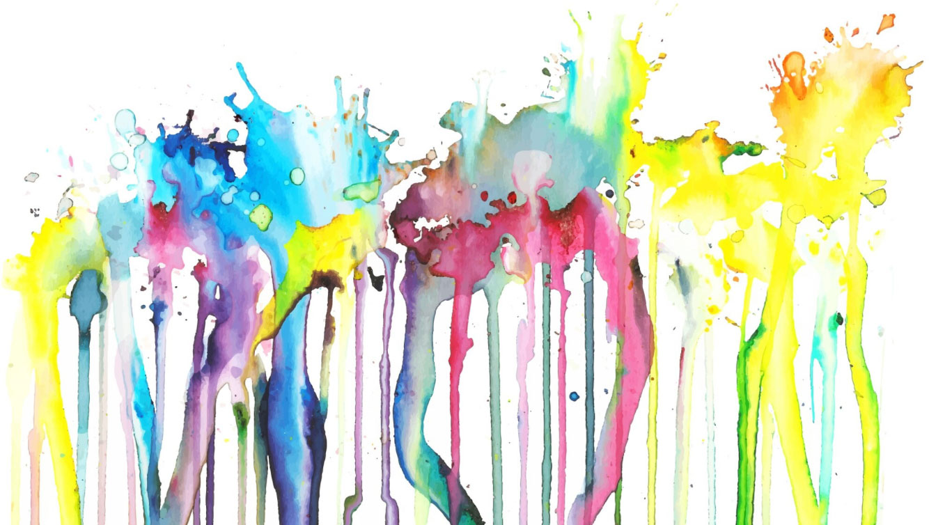messy painting drips