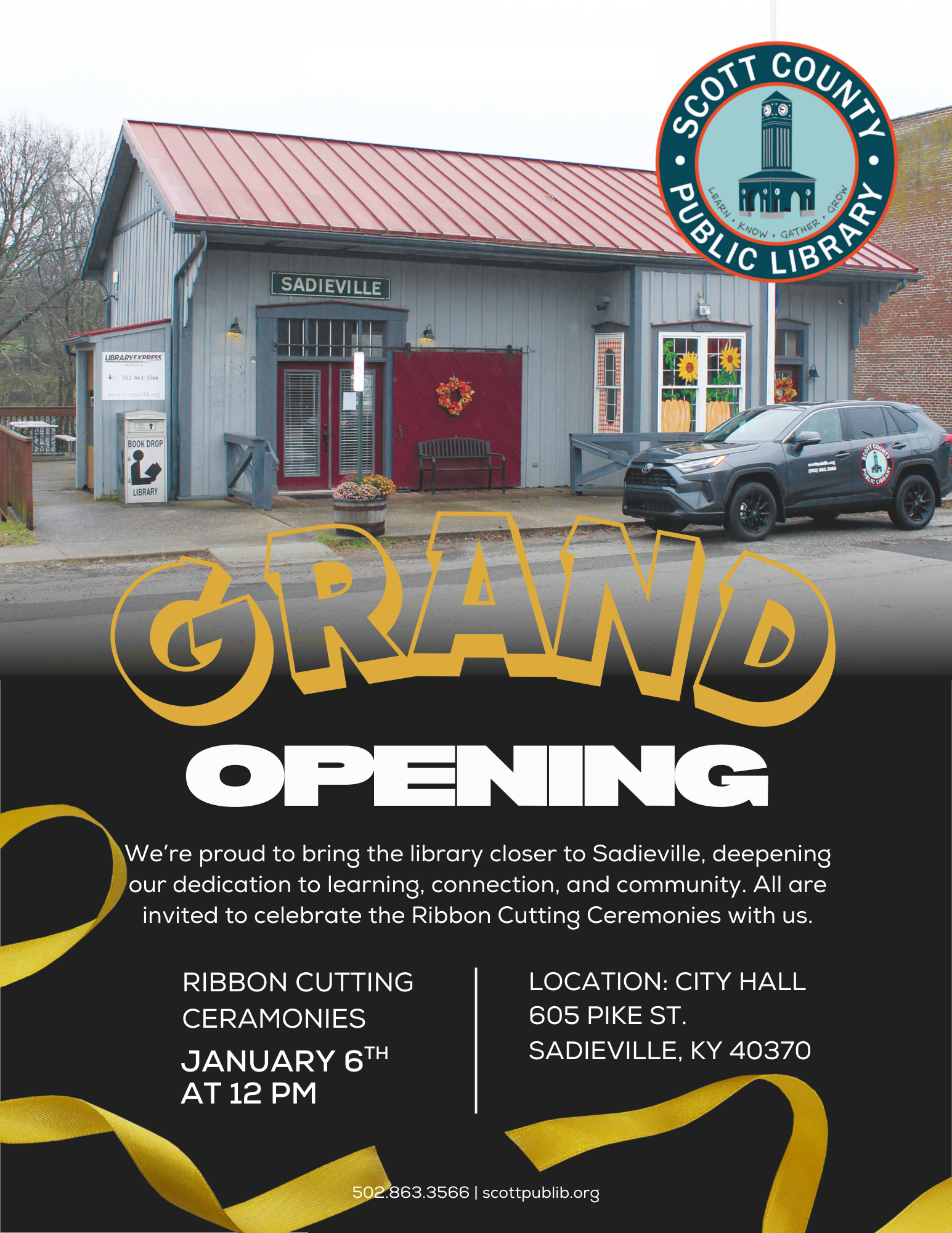 Sadieville Grand Opeing flyer