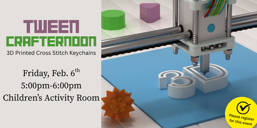 Tween Crafternoon: 3D Printed Cross Stitch Keychains