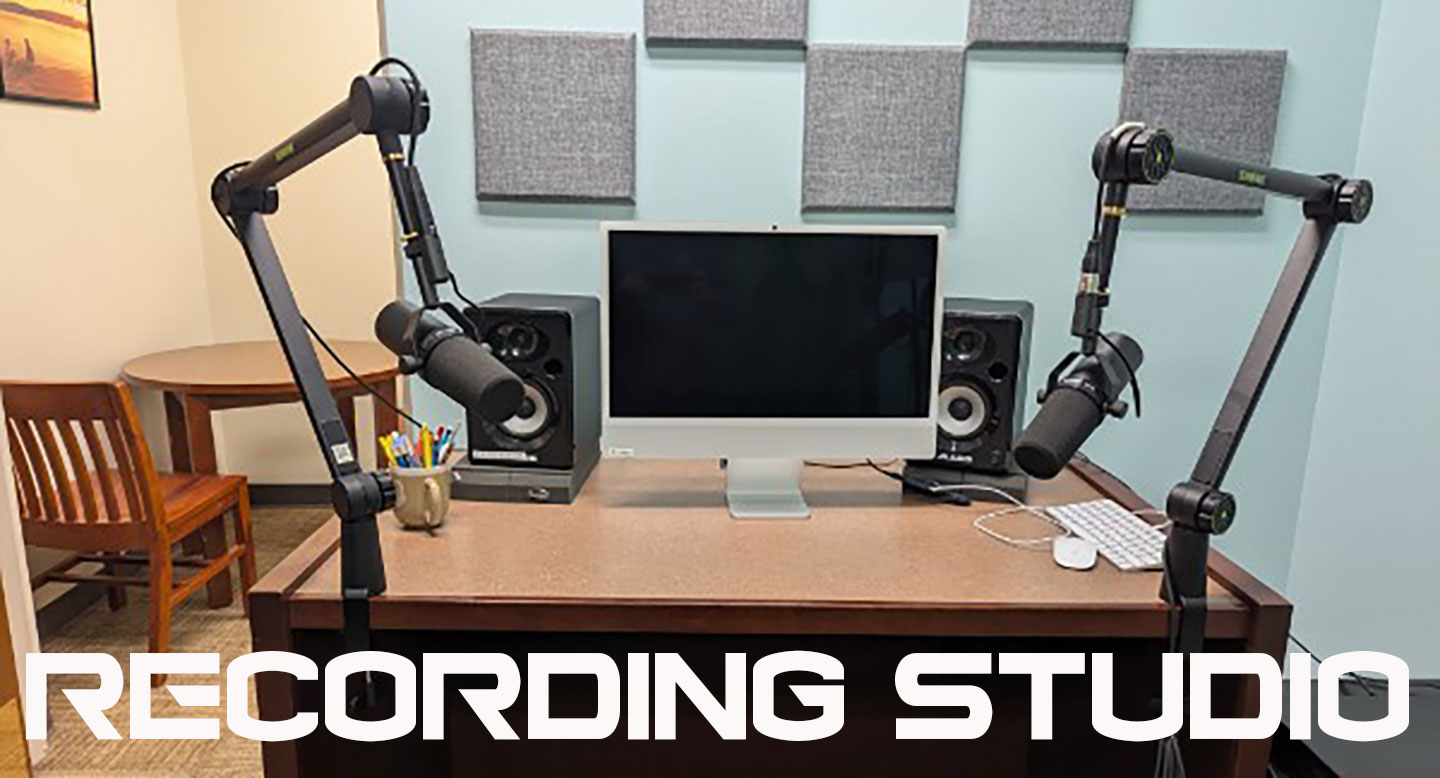 Recording studio mixer and video camera