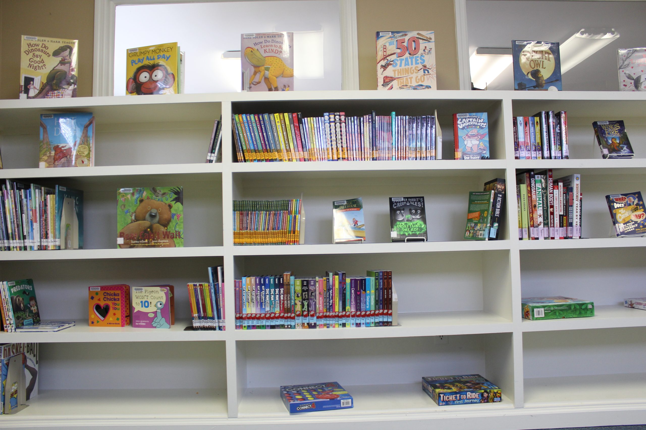 stamping ground book shelves
