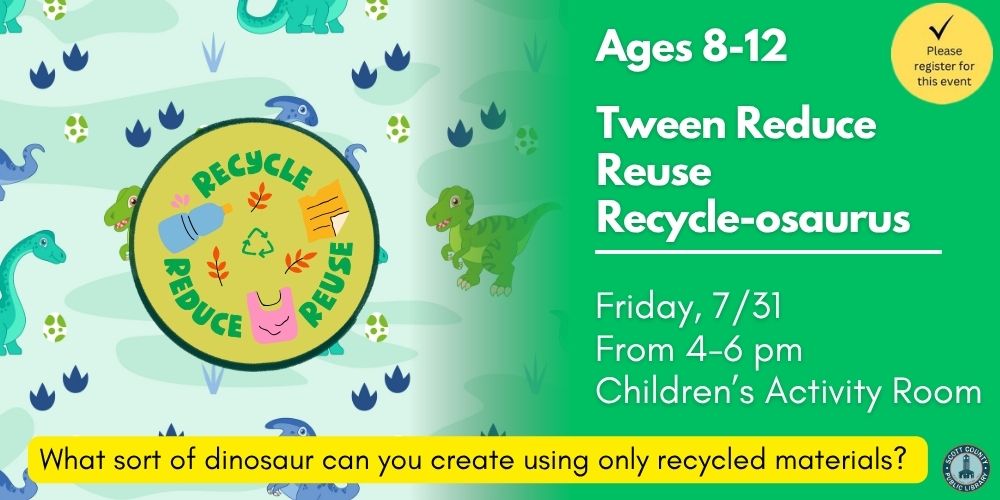 Tween Reduce Reuse Recycle-osaurus