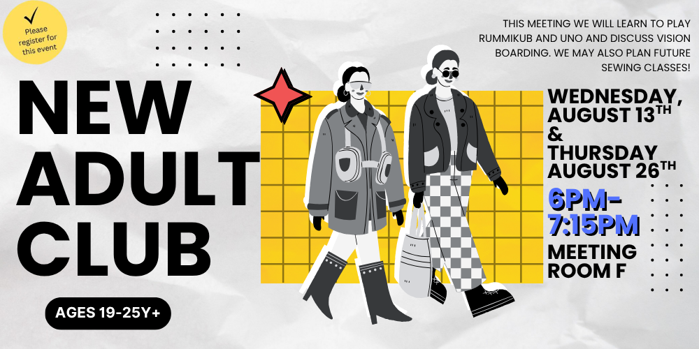 New Adult- 25 & Below club (Ages 19-25y+)