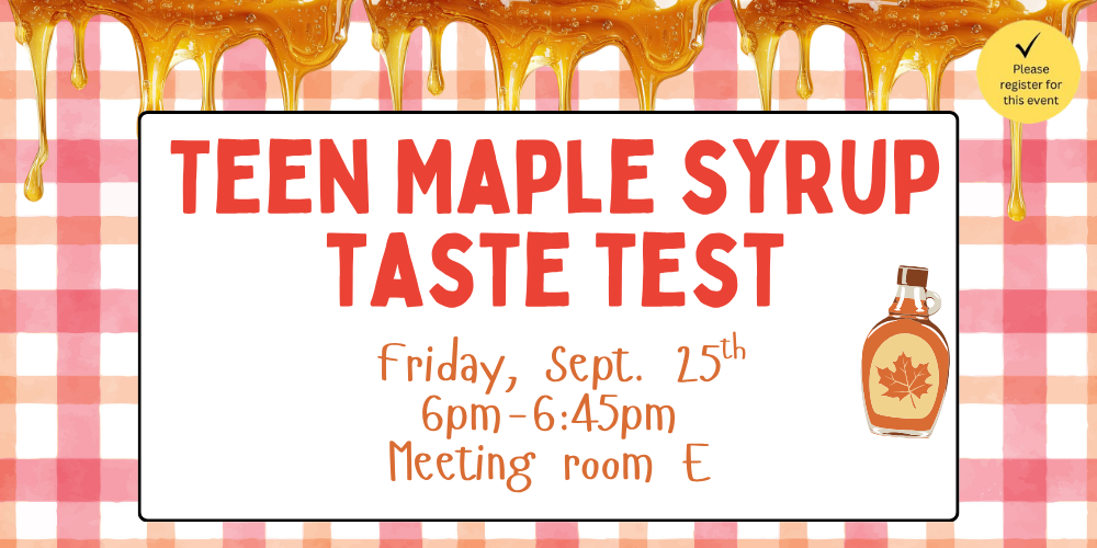 Teen Maple Syrup Taste Test