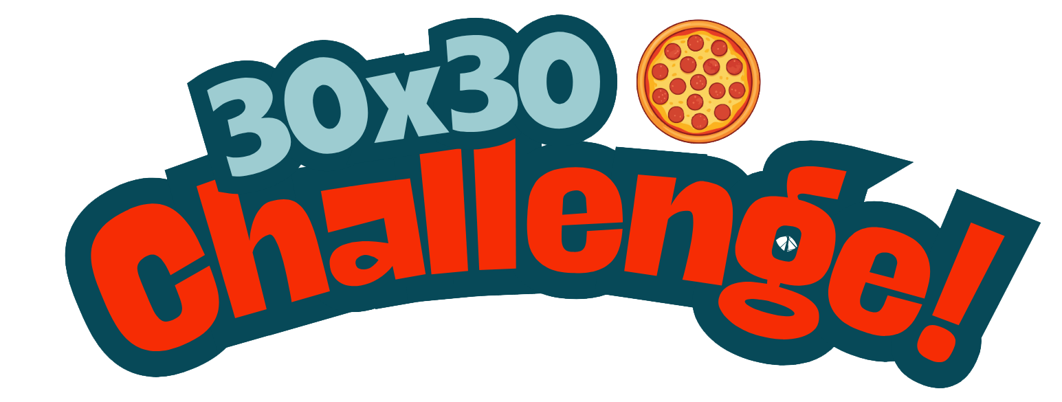 30 for 30 challenge logo