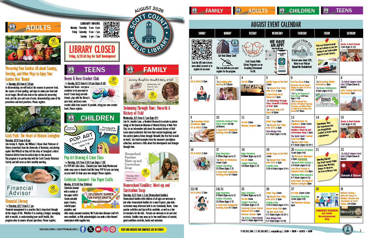 August 2026 Newsletter