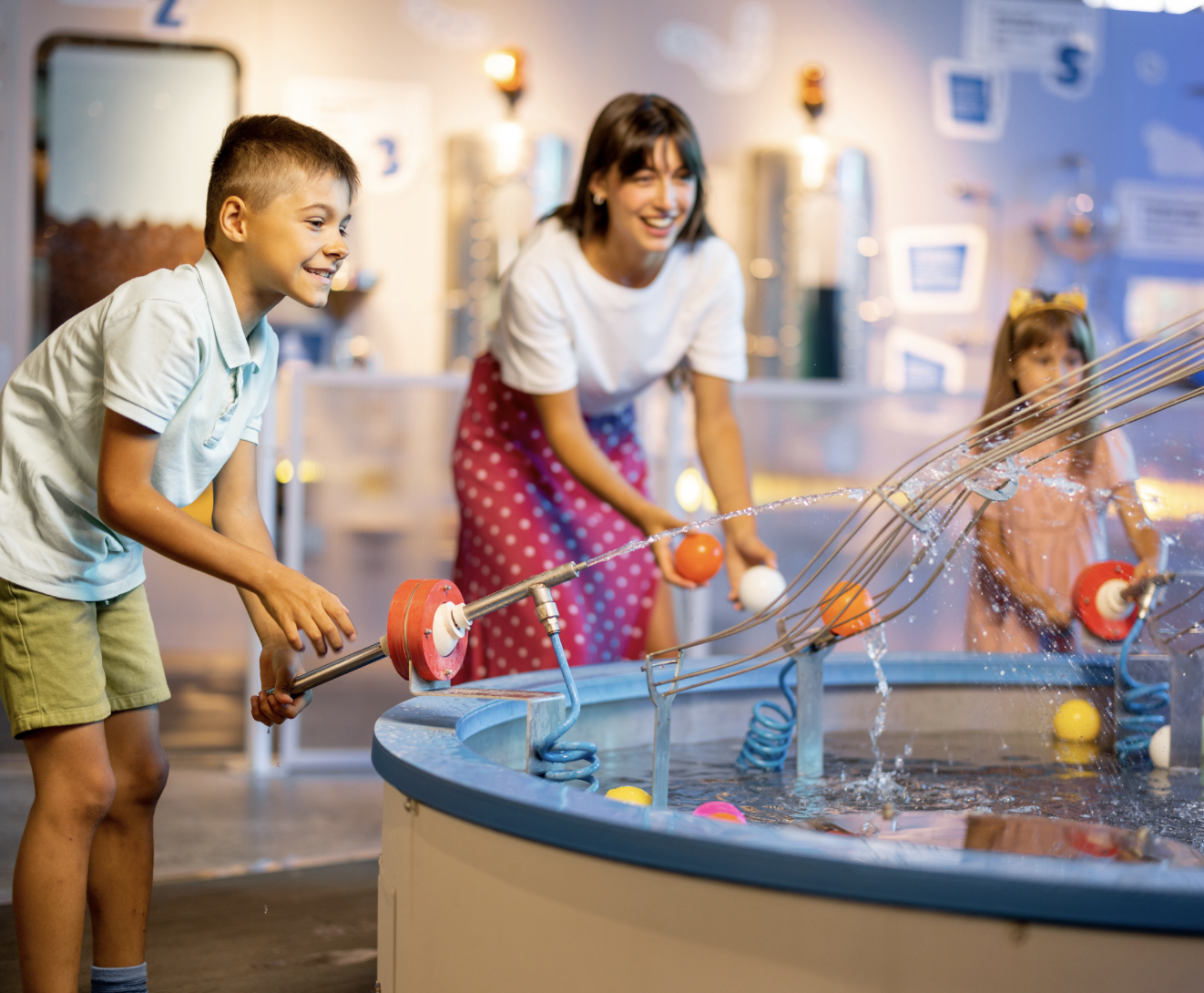 family at museum