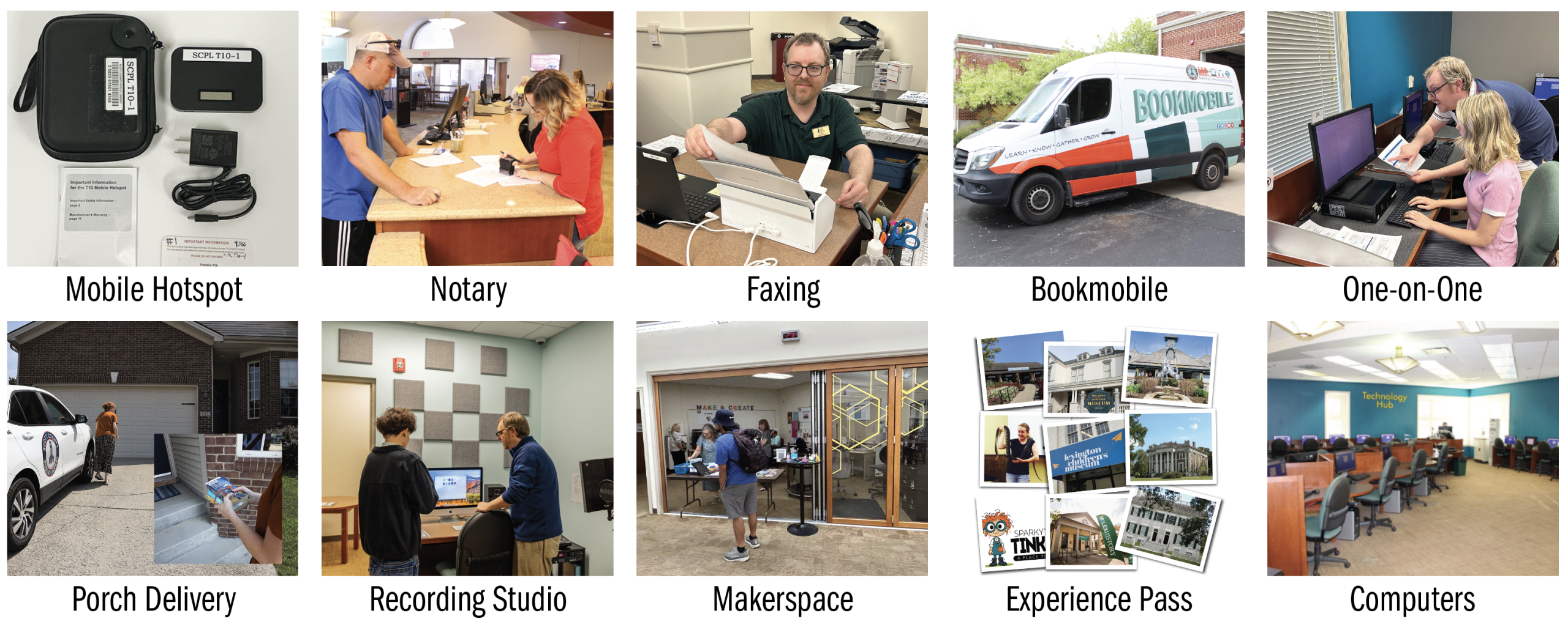 some example of available services for patrons