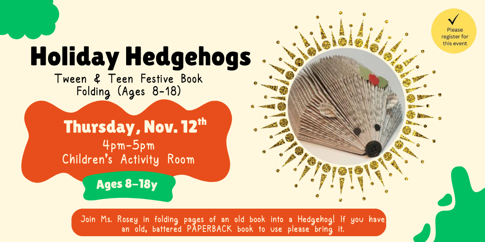 Holiday Hedgehogs: Tween & Teen Festive Book Folding