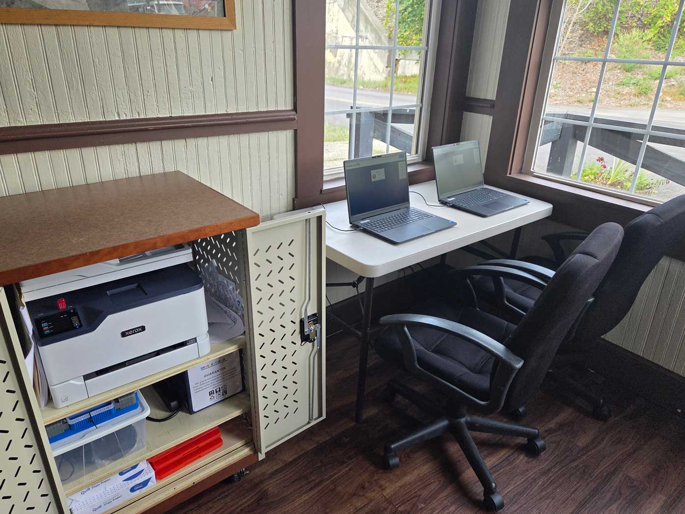 laptops in Sadiville library